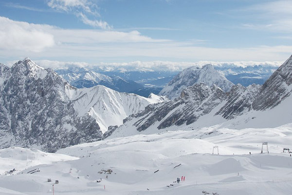Skifahren am Zugspitzplatt